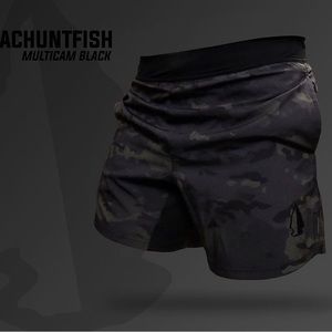 TACHUNTFISH Athletic Shorts - Multicam Black